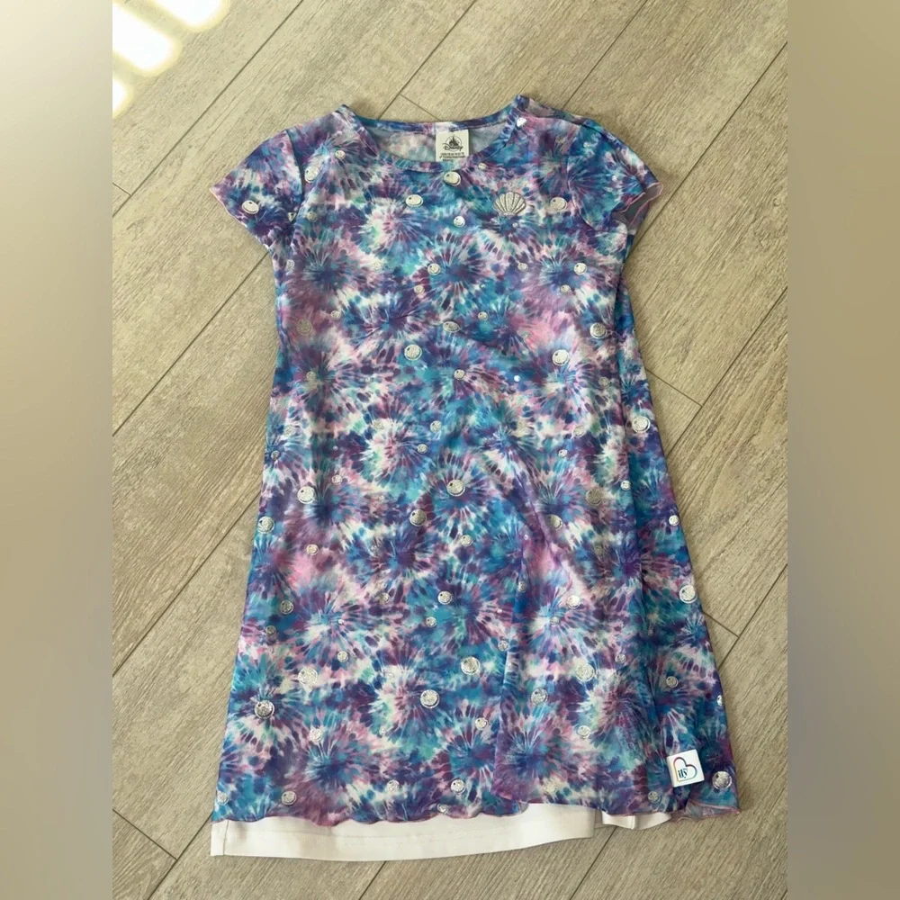 Disney Blue and Purple Tie-Dye Kids Dress - Picture 2 of 3